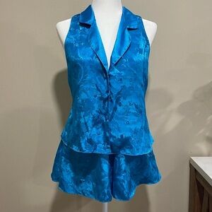 Victoria Secret Blue Floral Two Piece Set